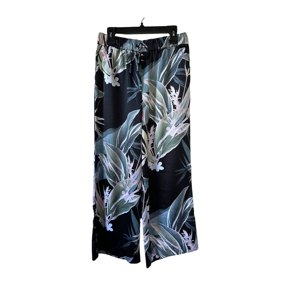 NWT Carbon38 Silky Drawstring Wide Leg Bird of Paradise Pants